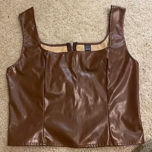 Leather tank top
